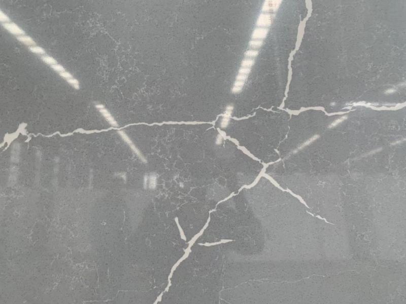 Gray Calacatta Quartz Slab-3