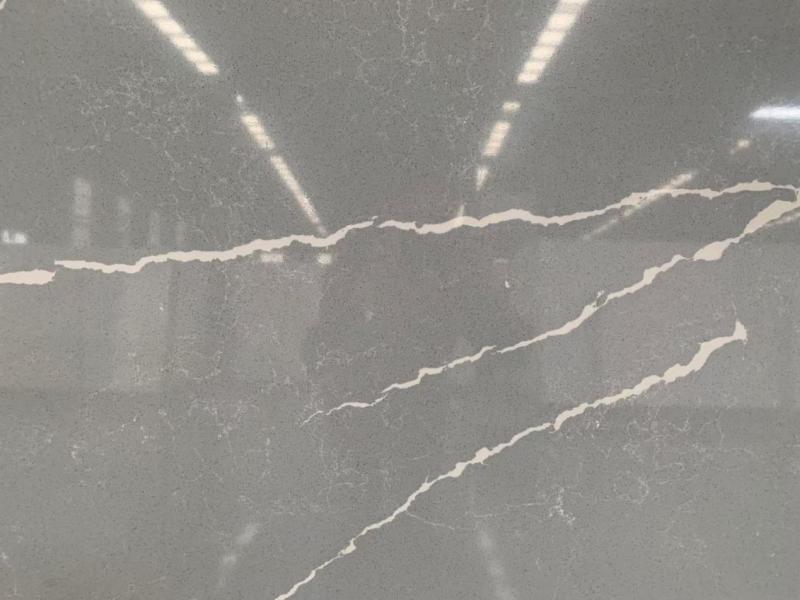 Gray Calacatta Quartz Slab-5