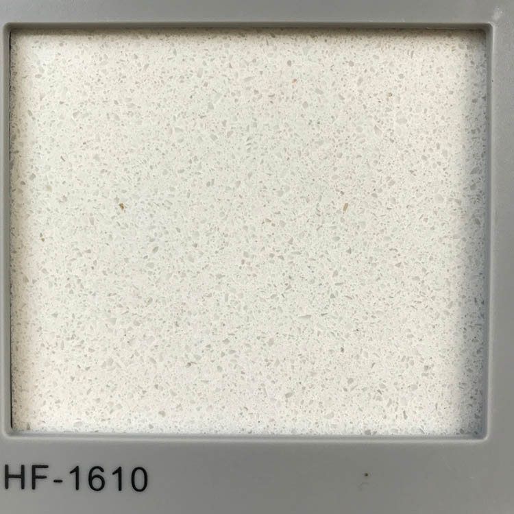 Zafafan tallace-tallacen Artifcicial Quartzite White Quartz Dutse Slabs HF-1610