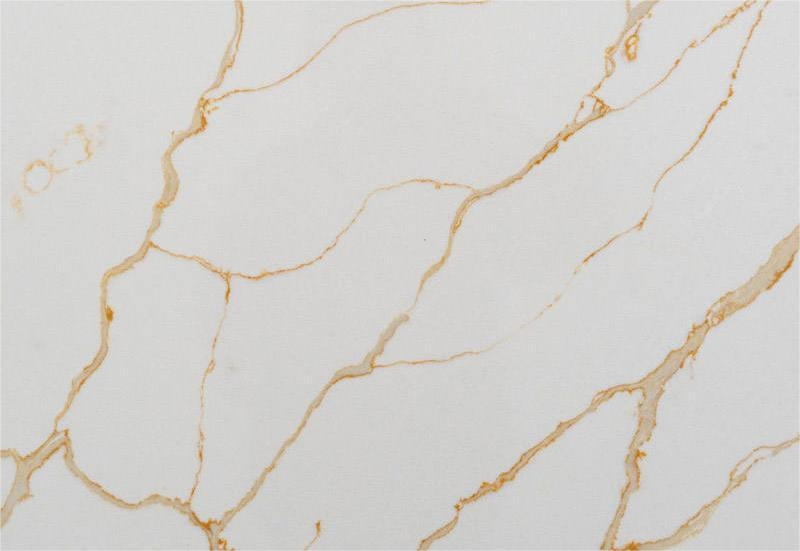 Neuer weißgoldener Calacatta-Quarzstein, hergestellt in China, Kunstmarmor 1101-2