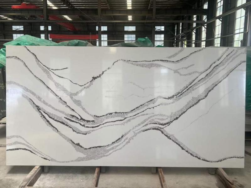 White Calacatta Artificial Quartz Stone -1
