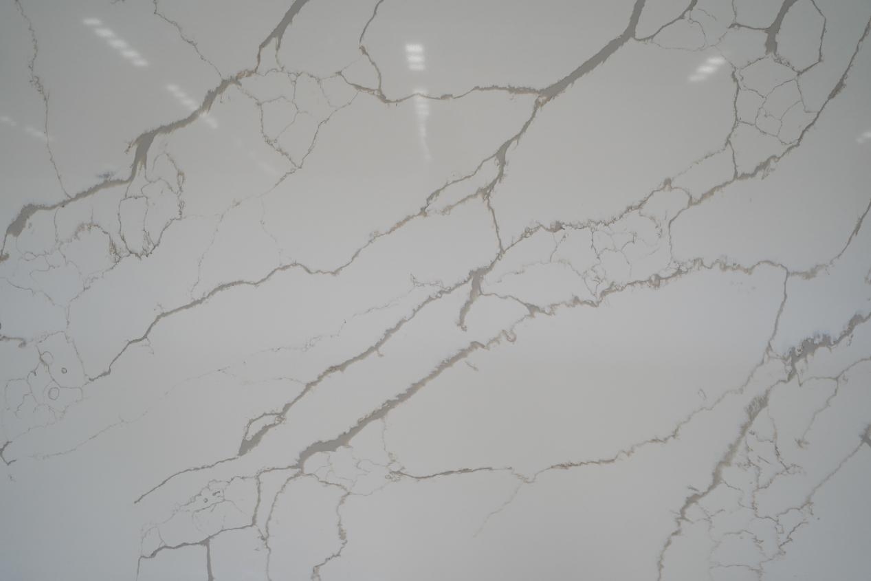 White Quartz Stone Slabs Artificial Stone Classic Calacatta 1103-1