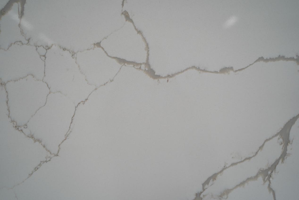 White Quartz Stone Slabs Artificial Stone Classic Calacatta 1103-2