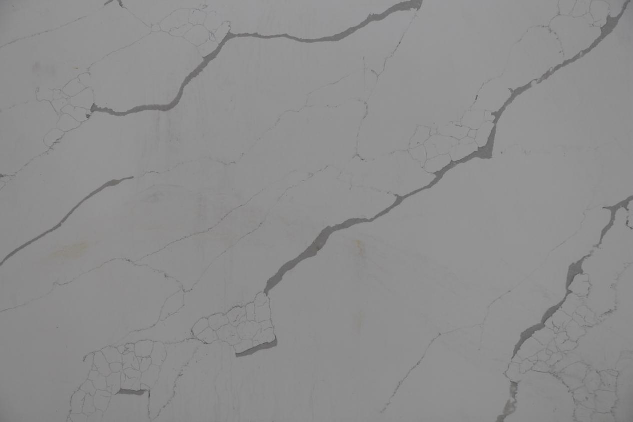 Lousas de pedra de cuarzo branco con pedra artificial vea feita en China 6016-3