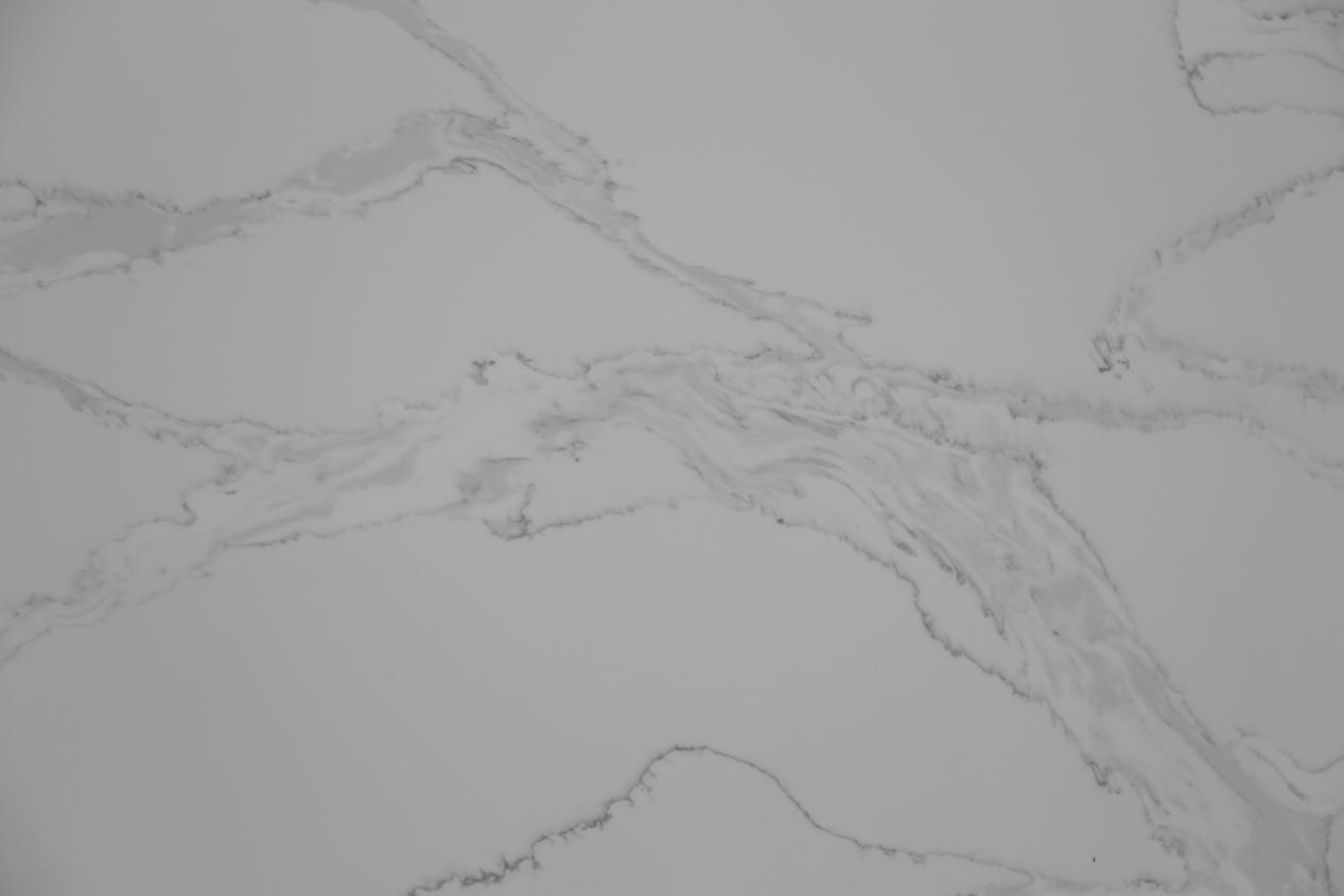 White Quartz Stone Slabs with Vein Artificial Stone Made in China 4092-2