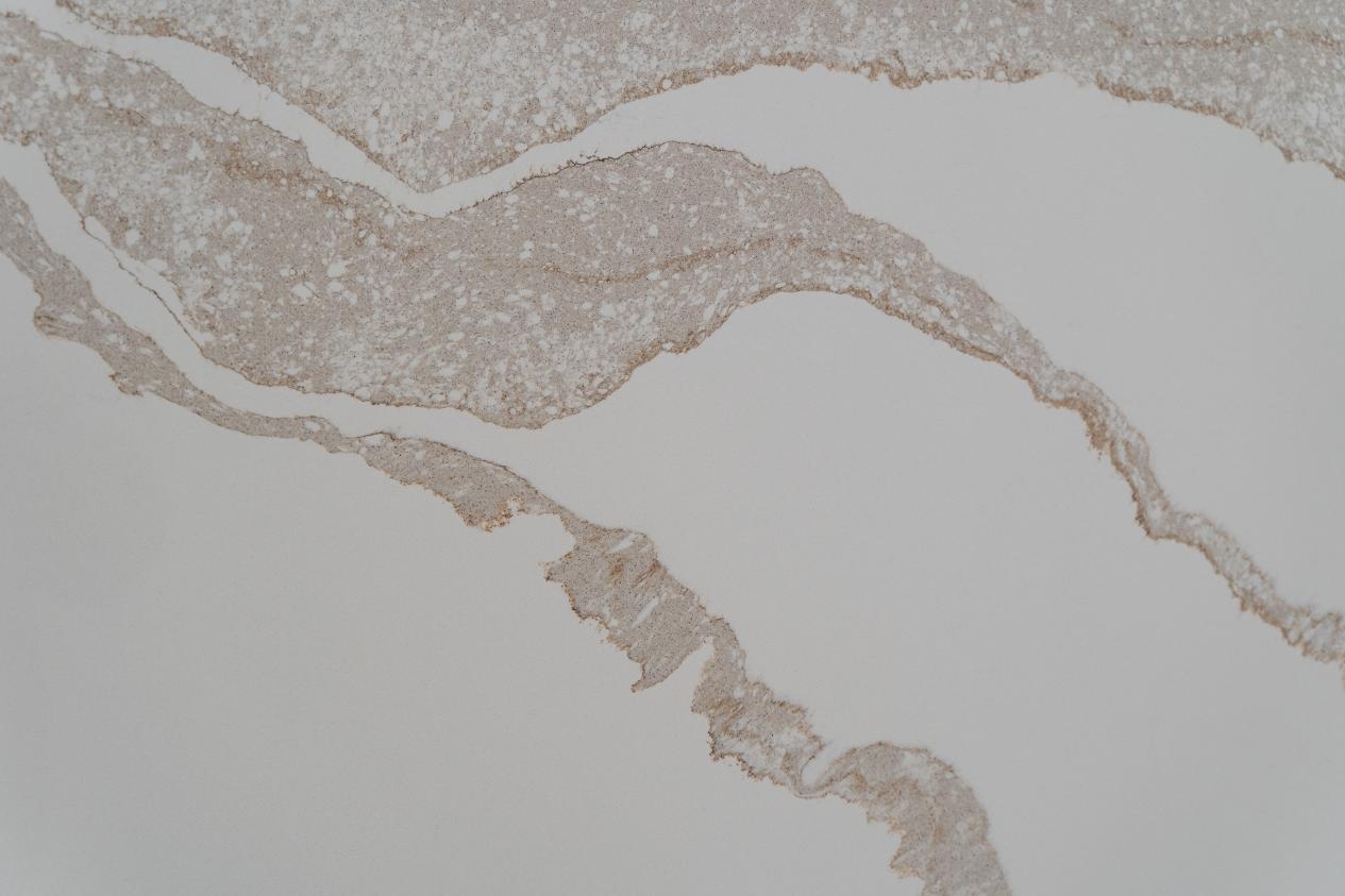White with long vein Calacatta Quartz Stone Strong and Heavy Artificial Marble RH7289-1